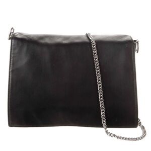 ALL SAINTS Black Leather Shoulder Bag